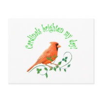 Cardinals Brighten My Day Postcards