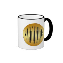 CARDINALS - GOLD TEXT COFFEE MUGS