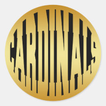 CARDINALS - GOLD TEXT STICKER