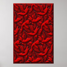 Cardinals Humming Birds II Print
