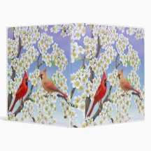 Cardinals in Flowering Tree Binder