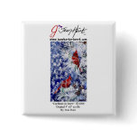 Cardinals In Snow Button