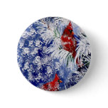 Cardinals In Snow Button