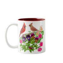 Cardinals in the Garden Mug