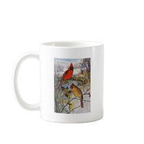 Cardinals in Winter Mugs