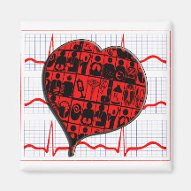 CARDIOGRAMME MÉDICAL DE SPÉCIALITÉS DE COEUR AIMANTS