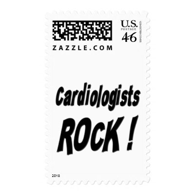 Cardiologists Rock ! Postage Stamp by TShirtDotCom