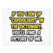 Cardiologue en dictionnaire… mon image faire-part