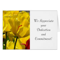 Cards Appreciate Your Dedication Commitment Tulips