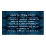 Cards to leave on others' windshields. business card templates