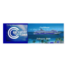 Caregiver Cruise Souvenir Bookmark Business Card Template