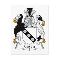 Carey Family Crest Postcard