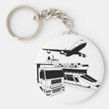 Cargo logistics transport illustration key chains