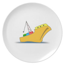 Cargo Ship Party Plate