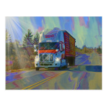CARGO TRUCK BIG RIG TRUCKERS Gifts Post Card