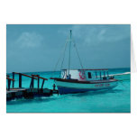 Caribbean boat greeting cards