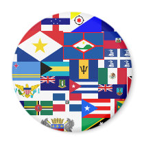 caribbean flags magnet