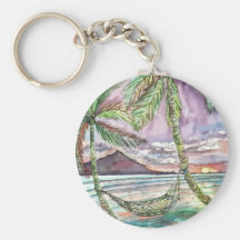 Caribbean Hammock - enhanced Key Chain