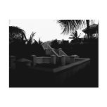 Caribbean Resort Black and White Postcards