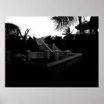 Caribbean Resort Black and White posters