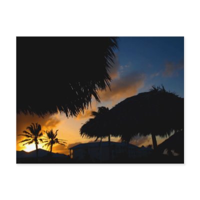 Caribbean Sunset 2 Post Cards by clyfhull