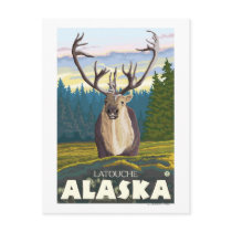 Caribou in the Wild - Latouche, Alaska Postcards