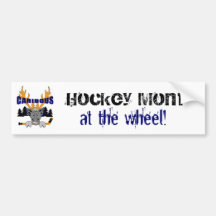 Caribous Hockey Mom bumper sticker