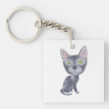 Caricature Korat Acrylic Key Chains