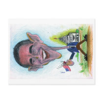 Caricature-Postcard Obama