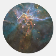 Carina Nebula 20 Years of Hubble Round Stickers