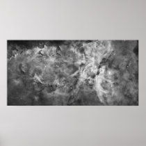 Carina Nebula: black and white Print