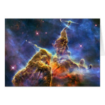 Carina Nebula Hubble Space Greeting Card