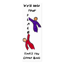 CARING IMAGES~WE'LL HOLD YOUR PLACE bookmark Business Cards