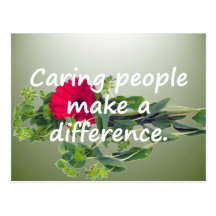 Caring People Make a Difference Post Cards