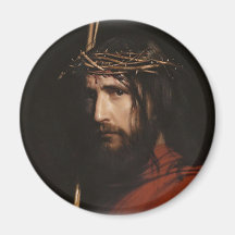 Carl Heinrich Bloch - Christ (Detail) Fridge Magnets