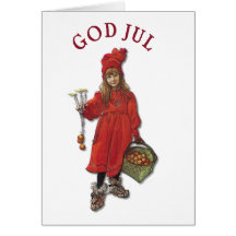 Carl Larsson : Brita - Dieu juillet ! Carte De Vœux