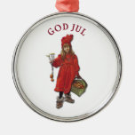 Carl Larsson God Jul with Brita - Merry Christmas Ornament
