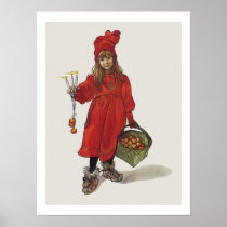 Carl Larsson Little Swedish Girl: Brita as Iduna Poster