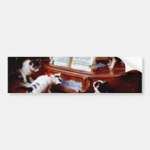 Carl Reichert Kittens Playing Piano Bumper Sticker