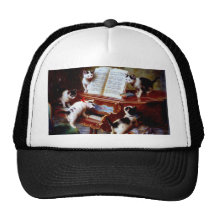 Carl Reichert Kittens Playing Piano Mesh Hat
