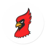 Carla Cardinal Round Sticker