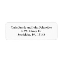 carlas lables return address label