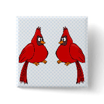Carlee & Carlie Cardinal Pinback Buttons