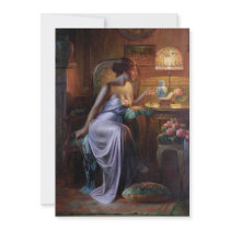 Carlier: Elegant Lady with Necklace Personalized Invite