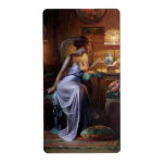 Carlier: Elegant Lady with Necklace Shipping Label