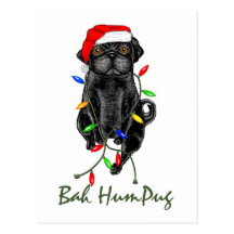 Carlin noir de Bah HumPug Carte Postale