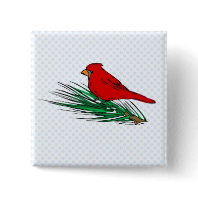Carlina Cardinal Pin by BisforBirds