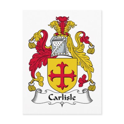 Carlisle Family Crest Postcard by coatsofarms