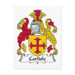 Carlisle Family Crest postcards
