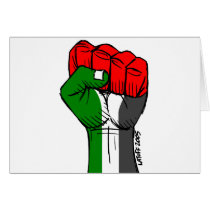 Carlos Latuff's Palestinian Fist Greeting Card